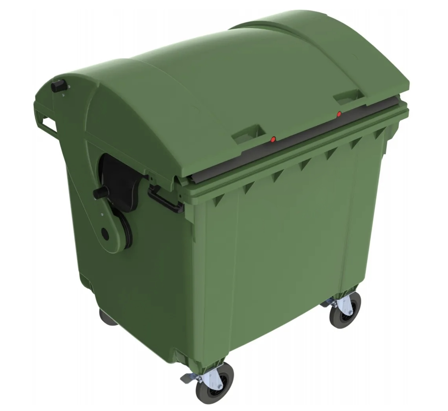 Eurocontainer plastic  1100 L  verde  capac rotund - Transport Inclus